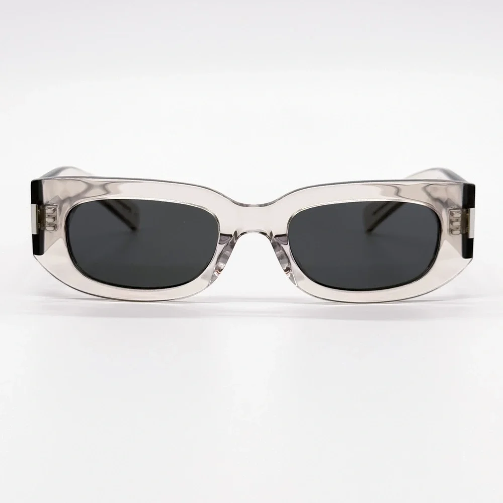 NEW SAINT LAURENT SL697 003 CLEAR GRAY UNISEX SUNGLASSES SAINT LAURENT SL 697